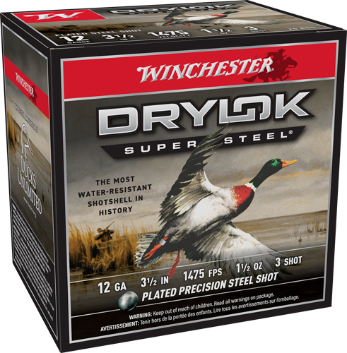 WINCHESTER DRYLOK 12GA 3.5" - 1-1/2OZ #3 1475FPS 25RD 10B/CS - Image 2