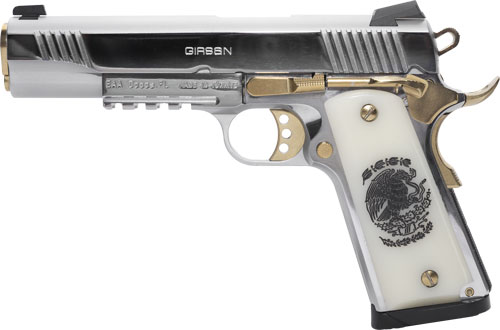 GIRSAN MC1911S LIBERADORE II - 45ACP CHROME/GOLD ENGRAVED 8RD - Image 4
