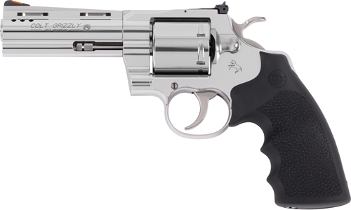 COLT GRIZZLY 357MAG 4.25" 6RD - POLISHED STAINLESS HOGUE GRIPS - Image 2