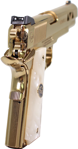 IVER JOHNSON GOLDEN EAGLE - 1911 45ACP 8RD POLISHED GOLD - Image 3
