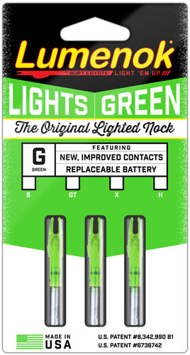 LUMENOK LIGHTED NOCK - GT-SERIES GREEN 3PK - Image 3