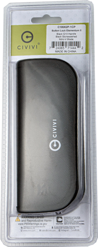 CIVIVI KNIFE ELEMENTUM II 2.96 - " G-10/BLK STONEWASH CLAM PACK - Image 6