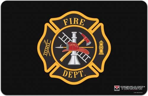 TEKMAT ARMORERS BENCH MAT - 11"X17" FIREMANS SHIELD
