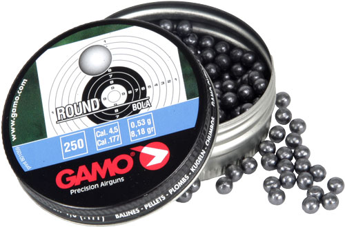 GAMO 177 LEAD ROUNDBALL BB'S - 8.2 GRAINS 250PK TIN - Image 2