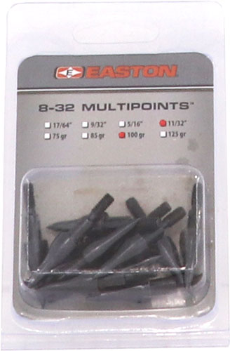 EASTON MULTI POINTS 100 GRAIN - 11/32" 12 PACK X-BOW FLD PNTS - Image 2