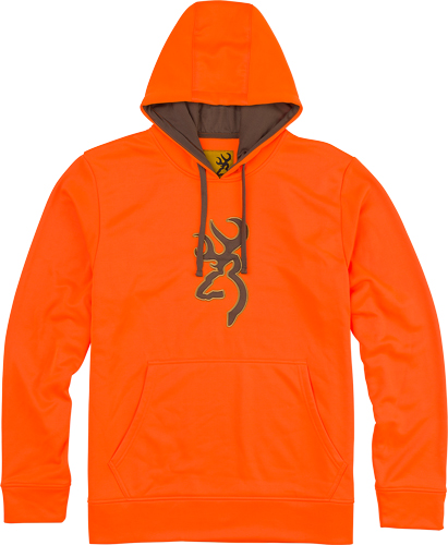 BROWNING TECH HOODIE LS - BLAZE ORANGE LARGE - Image 2